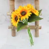 Girasoles Artificiales Transfronterizos, Adornos para Decoración del Hogar, Flores para Bodas, Arreglos de Paisajismo, Ramos de Mano, Flores Artificiales al por Mayor