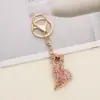 Llavero de Metal de Gatito Lindo, Llavero Creativo de Coche Incrustado con Diamantes, Colgante para Bolso, Regalo de Vacaciones al por Mayor