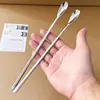 Cuchara de postre, Cuchara para miel, Cuchara larga de acero inoxidable con mango largo para remover, Exquisita cuchara para helado, Cuchara de café de aspecto elegante