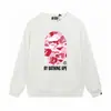 Marca de moda transfronteriza de comercio exterior BAPE sudadera con capucha de punto para hombre, otoño e invierno, manga larga, estampado de letras, holgada, cuello redondo