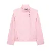 Ropa Europea y Americana de Mujer Transfronteriza, Serie de Moda Más Vendida de Aliexpress, Chaqueta con Cuello Alto y Botones