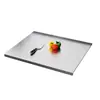 Tabla de cortar gruesa de acero inoxidable de doble cara para extender masa y panel de amasado para uso doméstico, tabla de cortar para frutas, artículos de cocina Envío directo
