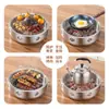 Estufa para preparar té para acampar al aire libre, parrilla para barbacoa, estante multifuncional para barbacoa en casa, fogata, estufa de calefacción, olla para la salud, estufa para preparar té