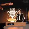 Trofeo de Madera Souvenir Luz de Noche Acrílica Premio Reunión Anual de la Empresa Creativo Brillante Aniversario del Campus Temporada de Graduación