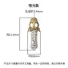 Contas de Discípulo Prata de Lei S925 Cobre Incrustado Acessórios Culturais Pulseira de Contas Soltas com Contas Estilo Chinês Acessórios de Cauda de Contas Pingente de Cauda de Prata