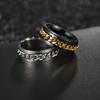 Joyería popular transfronteriza cadena para hombre anillo de descompresión giratorio de acero inoxidable tamaño estándar de EE. UU. opcional combinación multicolor