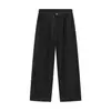 Pantalones de Mezclilla Lyocell nirben Plisados Vintage de Pierna Ancha Corte A para Hombre Sueltos Versátiles de Pierna Recta