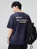 Ropa para Hombre Fengshe / Camiseta de Manga Corta con Cuello Redondo Estampada Estilo Casual Americano con Bolsillo en el Pecho Lavada Estampada Peso Pesado 290g para Hombre