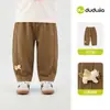 [Compra 2, obtén 3 yuanes de descuento] Pantalones Deportivos para Niña Dudu, Pantalones Jogger de Otoño para Niña, Pantalones Largos para Bebé, Ropa de Otoño para Niños