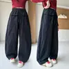 Pantalones Anchos Curvos Estilo Americano para Niñas Otoño 2026 Nuevos Pantalones de Exportación para Niños Pantalones Casuales de Exterior para Niños Grandes Primavera y Otoño