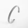 Pulsera de Acero Inoxidable Trenzada con Cable de Acero Abierta Elástica para Joyería, Electrochapada al Vacío, de Venta Caliente Transfronteriza, en Stock, al por Mayor