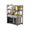 Estante de Almacenamiento Multifuncional para Cocina y Baño Estante para Horno de Microondas Estante de Almacenamiento Doméstico de Doble Capa para Encimera Escritorio de Pie