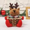 Decorações de Natal Cartoon Old Man Candy Basket Crianças Grande Presente Cesta de Bambu Holiday Atmosphere Desktop Ornaments