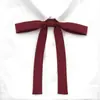 Pajarita Pequeña de Color Sólido Estilo Jk con Correa Larga para Mujer, Accesorio de Camisa Color Borgoña Estilo Escuela Japonesa Cinta de Uniforme de Marinero