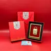 Colgante redondo bañado en oro juego de caja de regalo múltiples patrones disponibles recuerdo para festivales y viajes con coche regalo para actividades llavero colgante