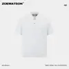 Camisa Polo de Manga Corta para Hombre Zoewatson Verano Cómoda con Hebilla Magnética Cuello de Solapa Estilo Old Money Corte Estéreo