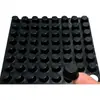 Pés autoadesivos de borracha de silicone ecológicos pretos para mesas, cadeiras, móveis, gabinetes de computador, instrumentos e alto-falantes, proporcionando altura aumentada, antiderrapante, amortecimento e absorção de choque
