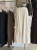 Pantalones de Pierna Ancha Adelgazantes de Cintura Alta KEKEZOON para Mujer, Pantalones Cargo Casuales Sueltos de Otoño con Cinturón, Tendencia 8724