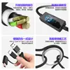 Cable de datos con pantalla digital inteligente con visualización de corriente en tiempo real, cable de carga rápida tipo C de 100W, carga rápida PD en tiempo real de 5A