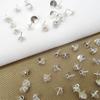Plata Esterlina s925 Fondo Plano Colgante Plato Agujero Bandeja Aguja Colgante de Perla Colgante Vacío Hecho a Mano DIY Accesorios para Joyería de Oreja Colgante Colgante