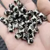 Cuentas de Ágata Negra y Blanca con Forma de Balón de Fútbol, Cuentas Redondas, Cuentas Sueltas de Jade, Pulsera Collar de Ágata de 10 mm Accesorios para Joyería Cuentas