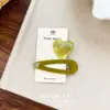 Pinza de pato con forma de corazón dulce de verano estilo coreano, pinza BB hueca suave y simple, pinza para flequillo, pinza lateral, accesorio para el cabello para mujer