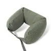 Almohada de Algodón Puro Estilo Japonés en Forma de U Partículas de Espuma Almohada Cervical Muji Almohada Cervical para Viaje Coche Avión Almohada Larga en Forma de U