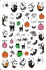 2025 Nuevas Pegatinas de Uñas Transfronterizas Serie de Carnaval de Halloween Fantasma Lindo de Dibujos Animados Gato Negro Pegatinas Adhesivas