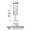 Copo de Sorvete Alto com Padrão Vertical Ins Retrô Taça de Champanhe Taça de Sobremesa Copo de Sorvete de Iogurte Copo de Bebida Fria