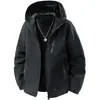 Chaqueta cortavientos para hombre para otoño y primavera 2026, nueva chaqueta de alta gama con capucha, cortavientos e impermeable, abrigo popular para hombre este año