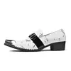 Superventas de Amazon Hebilla de Hierro Transfronteriza Zapatos de Cuero para Hombre Talla Grande Formal Negocios Casual Zapatos de Cuero Hombre 651202