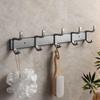 Pistola cinza dobrável toalheiro de banho Punch-free WC rack de armazenamento multifuncional banheiro toalheiro Armazenamento