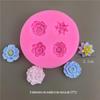 Molde de silicone para flor de ameixa Zou Ju, faça você mesmo, florzinha artesanal, chocolate, doces, confeitaria, bolo, argila, gesso, decoração