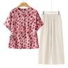 Camisas de Verão de Manga Curta para Mulheres de Meia-Idade e Idosas para Mães 2025 Novo Estilo Camisas Nobres Tops Soltos e Confortáveis