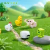 Cubo creativo de paisaje en miniatura con figuras de cerdo y alpaca, muñecas lindas, accesorios de decoración DIY para casa de muñecas, pequeños adornos de escritorio