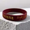 Atacado Audição e Uso da Pulseira de Silicone do Mantra da Libertação Pulseira de Borracha Pulseira de Pulso com Nó do Mantra Tathagata Grande Quantidade e Excelente Preço