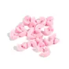 30/paquete color acrílico semicírculo giratorio música para comer agujero goloso cuentas diy cadena de teléfono móvil colgante accesorios venta al por mayor