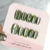 10 Piezas de Pegatinas para Uñas Pequeñas Codificadas Frescas y Dulces, Manicura de Flores de Otoño, Uñas Portátiles Cat-Eye Hechas a Mano de Alta Gama