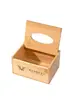 Caja de Pañuelos Personalizable con Logo para Uso Comercial en Restaurantes, Hoteles y Posadas; Caja de Pañuelos de Papel Publicitaria con Grabado; Caja de pañuelos de almacenamiento de bambú; Nuevo producto