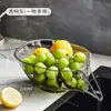 Cesta Drenante Multifuncional Tiktok Nova Bacia Drenante Criativa Bacia Doméstica para Lavar Vegetais Tigela Drenante Bandeja Drenante de Cozinha Bacia de Lavagem