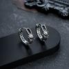 Pendientes Retro de Gato de la Suerte para Hombres, Pendientes Trenzados de Gatito de Moda y de Alta Gama para Mujeres, Pendientes Nacionales de Moda Sencillos de Imitación de Plata Tailandesa