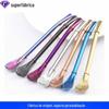 [Billion steel] 304 colher de filtro criativa de palha de aço inoxidável colher de mistura de chá e leite estilo personalizado logotipo personalizado
