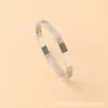 Pulsera de Acero de Titanio de Diez Diamantes de Moda Transfronteriza para Mujer, Pulsera de Acero Inoxidable Totalmente Incrustada, Joyería al por Mayor con Incrustaciones Completas de Diamantes