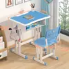 Mesa e cadeira de aprendizado infantis pintadas ajustáveis mesa de escrita para alunos do ensino fundamental e médio conjunto de mesa e cadeira para aula