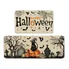 Tapete de chão de cozinha de Halloween transfronteiriço, tapete de pé de veludo de cristal absorvente de água antiderrapante doméstico, tapete de feriado mais vendido da Amazon