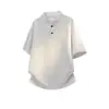 Camisa Polo de Verão com Patchwork nos Ombros Manga Curta para Homem, Tamanho Grande Casual Verão, Marca Moderna para Jovens