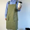Delantales resistentes al agua para comercio electrónico transfronterizo, adecuados para cafeterías, tiendas de té de leche, tiendas de mascotas y salones de peluquería; mandiles de trabajo con impresión de logo