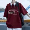 Conjunto de Verão Camiseta de Manga Curta Masculina Streetwear Tendência Ins Combinando com Jeans Masculino Cool Bonito Conjunto de Duas Peças