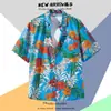 Camisa de Manga Corta Estampada Hawaiana para Hombre Verano Viajes Vacaciones en la Costa Playa Camisa de Hombre Holgada Fantasía Top