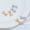 Cuentas Espaciadoras de Cobre Chapado en Oro de 14 Quilates con Forma de Lazo y Agujero Pasante para Accesorios de Pulseras de Cristal y Perlas DIY